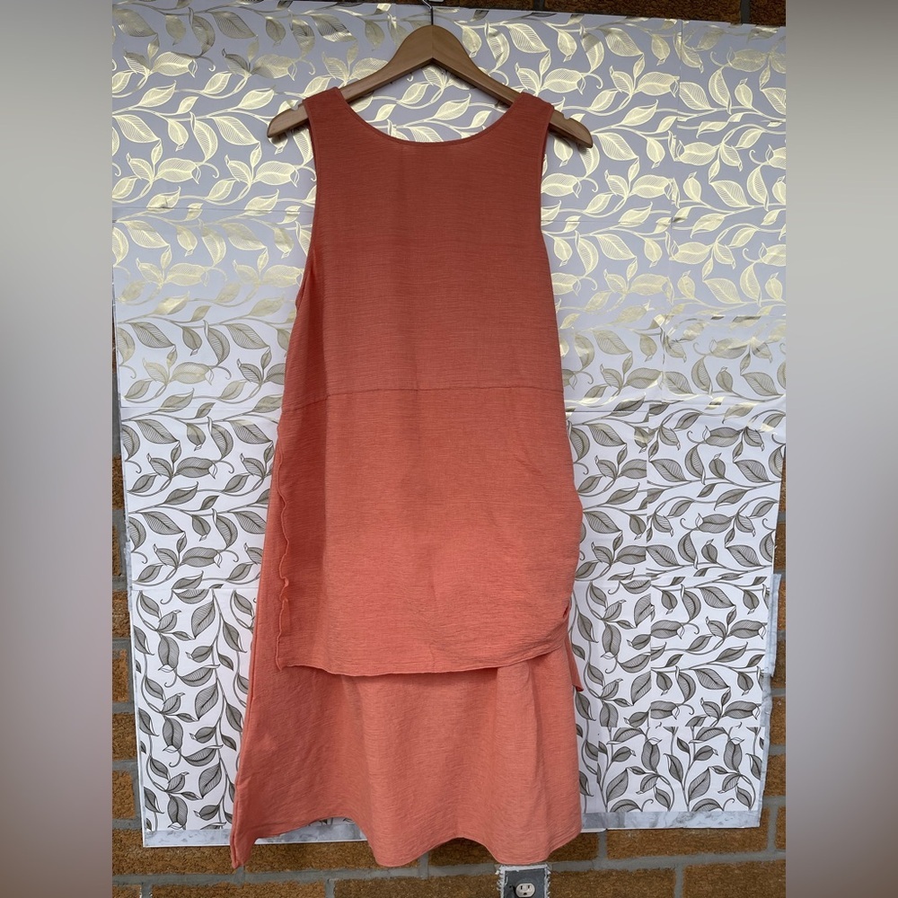 COS Terracotta Tie-Front Midi Dress | Minimalist Scandi Style | Size 12 - Picture 6 of 11
